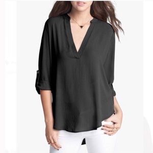 EUC Lush Roll Tab Blouse